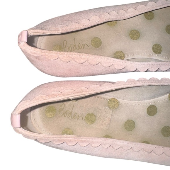 BODEN Olive Suede Ballerina Flats in Milkshake Pink EU Size 41 US Size 9.5 - Picture 14 of 16